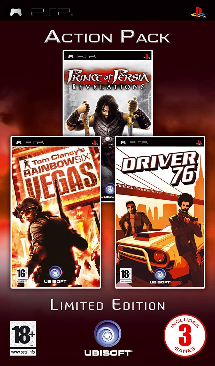 Cover Action Pack: Prince of Persia Revelations, Driver 76, Rainbow Six Vegas